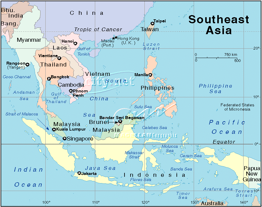 southeast asia map political. east asia map political.
